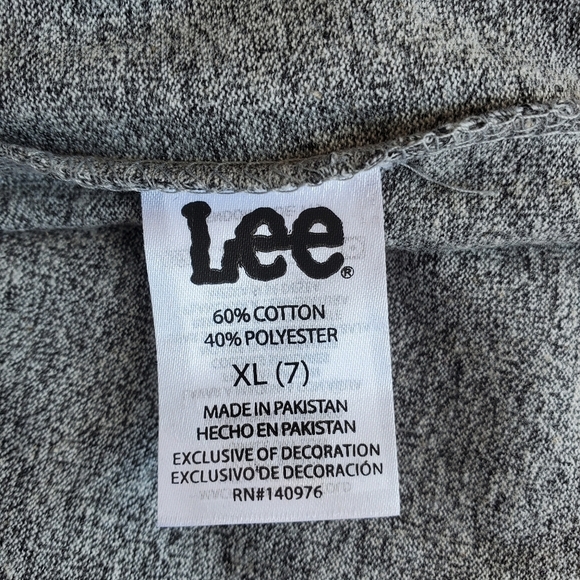 LEE LONG SLEEVE GRAY T SHIRT BOYS SZ 7 - Picture 6 of 7